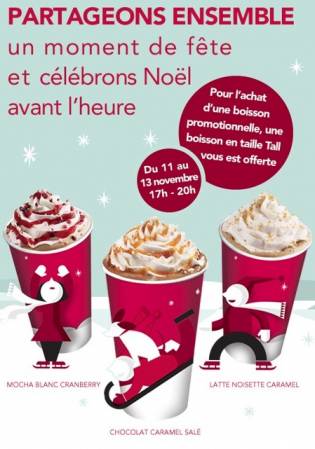 boisson gratuite starbuck grande boisson chaude gratuite starbuck pour noël 2011