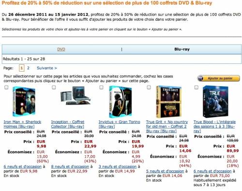 promo coffrets dvd blu-ray promo coffrets dvd blu-ray pré soldes hiver 2012 amazon