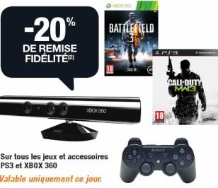 carrefour xbox 360 ps3 remise fidélité carrefour xbox 360 ps3 20% en remise fidélité