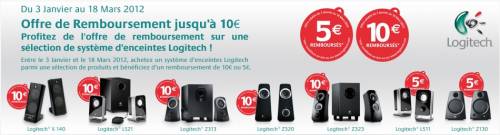 remboursement enceintes logitech remboursement enceintes logitech 2012 5? ou 10?