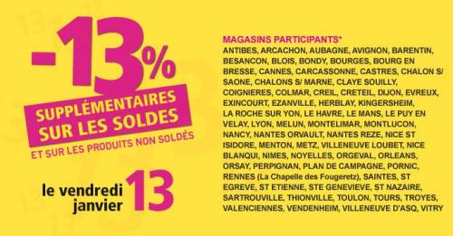 vendredi 13 chez fly vendredi 13 chez fly bon plan avec 13% de réduction en plus des soldes hiver 2012