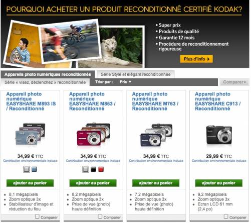 kodak appareil photo numérique bon plan kodak appareil photo numérique compact reconditionnés