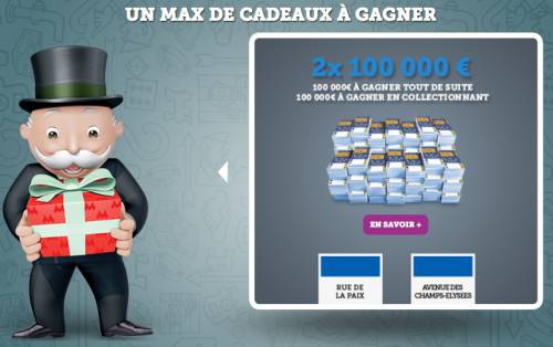 monopoly max mc do 2012 les cadeaux immédiats