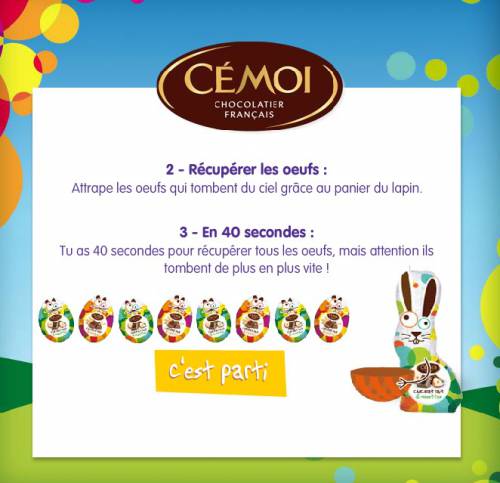 jeu-concours cémoi pâques 2014 jeu-concours cémoi pâques 2014 : gagner 250? de chocolats gratuits