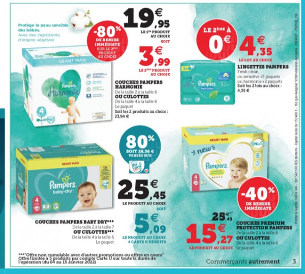 promos couches pampers super u