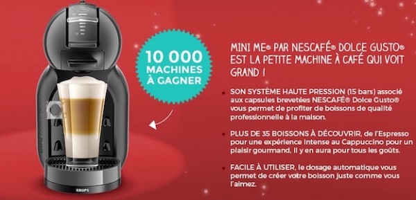 dolce gusto : 10 000 machines à gagner