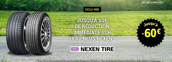 promos pneus nexen auto leclerc jusqu'à 60 euros de remise immédiate