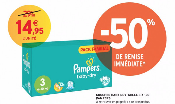 intermarché promo pack pampers