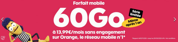 forfait mobile sosh 60 go