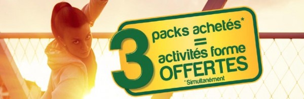 activia 3 packs achetés = 3 activités forme offertes