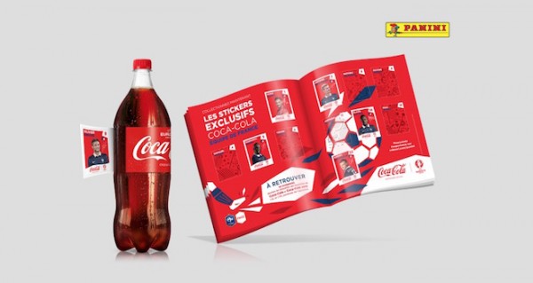 coca-cola des autocollants panini euro 2016 seront offerts sur les bouteilles coca classique et coca zéro