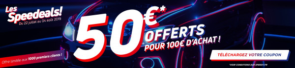 speedy speedeals été 2019 avec 50 euros offerts