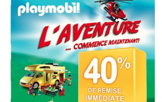 dans les supermarchés casino 5 points de fidélité = 40% de remise immédiate sur les playmobil