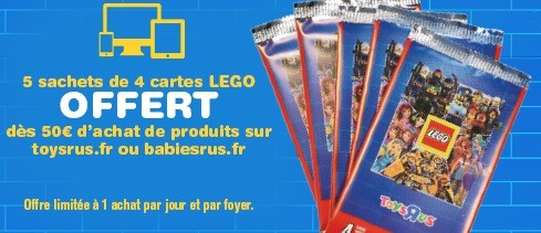 cartes lego offertes chez toys r us