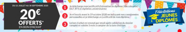 offre but bac 2021 pour les jeunes diplômés avec 20 euros offerts