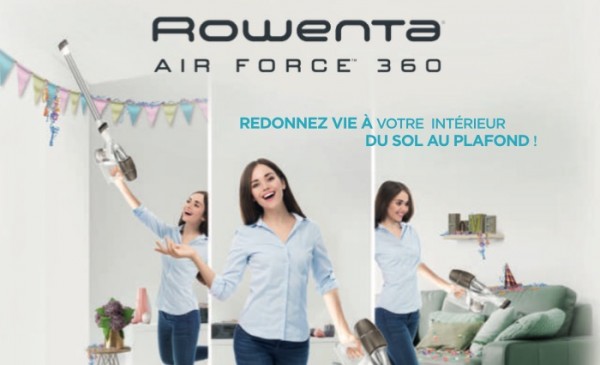 offre de remboursement rowenta air force 360 : de 10 à 50 euros remboursés en différé pour l'achat d'un aspirateur sans fil modulable