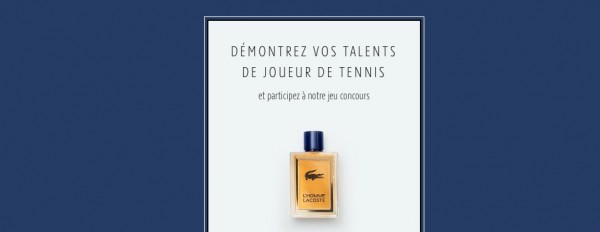 jeu lacoste l'homme play tennis : 20 parfums à gagner