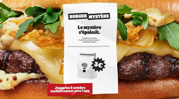 burger mystère 2022 chez burger king au prix de 3 euros