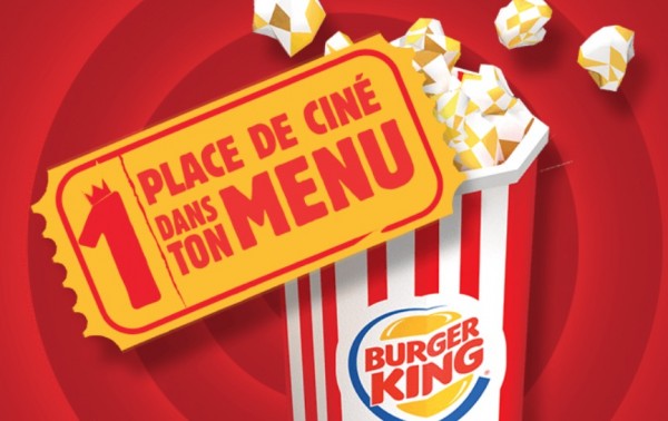 burger king : menu kool king avec une place de ciné offerte dans le menu