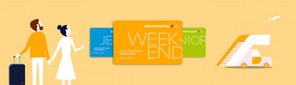 Outstanding scientist worker Air France : carte week-end, senior, jeune à 15€