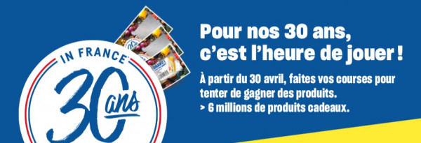 carte à gratter anniversaire lidl 30 ans avec 6 millions de cadeaux à gagner