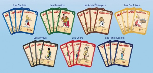 collection de cartes astérix chez super u : jeu des 7 familles