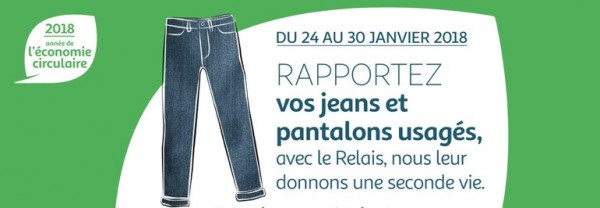 reprise anciens jeans et pantalons chez auchan : 5 euros offerts