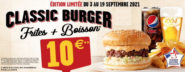 la boucherie classic burger : le menu à 10 euros