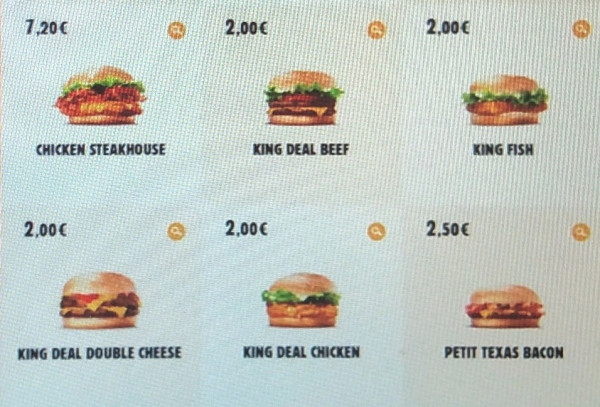burger king : les burgers à 2?