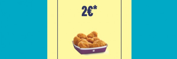 promo et bon plan mcdo avec la boîte de 6 chicken mcnuggets à 2 euros