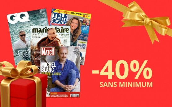 Abonnements magazines : -40% sans minimum