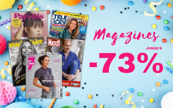 Promos abonnements magazines jusqu'à -73%