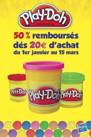 offre promo play-doh 50% remboursé