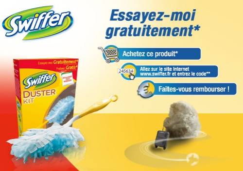 swiffer duster kit plumeau 100% remboursé