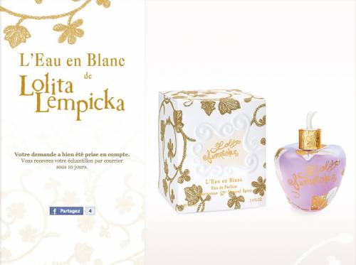 echantillon parfum gratuit lolita lempicka l'eau en blanc