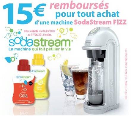 sodastream rembourse 15? sur les machines fizz pour la fête des mères 2012