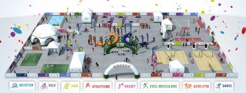le village et les activités sportives du mcdo kids sport 2012