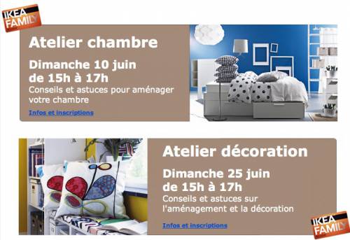 ikea plaisir 20 ans : ateliers enfants, ateliers chambres, ateliers décoration