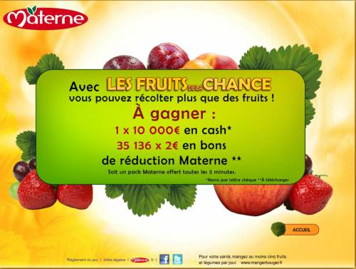 materne compote gratuite avec jeu instant gagnant et code