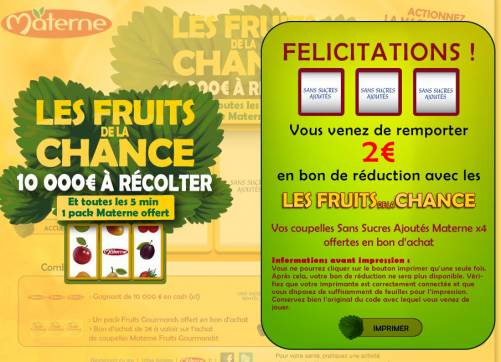 gagner des packs de compote materne gratuits et facilement