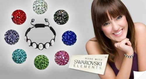 bracelet shamballa pas cher avec cristaux swarovski à 21? au lieu de 69? frais de port compris