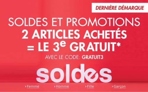 soldes amazon dernière démarque : 2 articles achetés = le 3ème gratuit