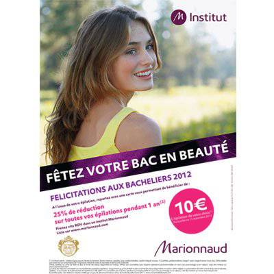 epilitation à 10? chez marionnaud pour le bac 2012