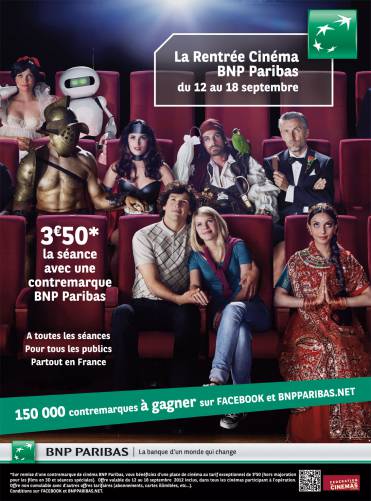 bon plan ciné : la rentrée cinéma bnp paribas 2012, la place de ciné à seulement 3,5? du 12 au 18 septembre 2012