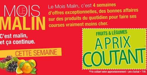 leader price prix coutant sur les fruits et légumes pendant la première semaine d'octobre 2012 avec le mois malin