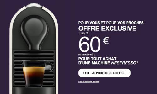 bon plan nespresso noël 2012 : jusqu'à 60? remboursés avec le parrainage