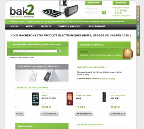bak2 : rachat et recylage mobile, consoles, ipod, ipad, ordinateurs portables