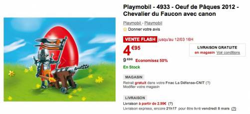 playmobil oeuf de pâques bon plan vendu à 4,95?