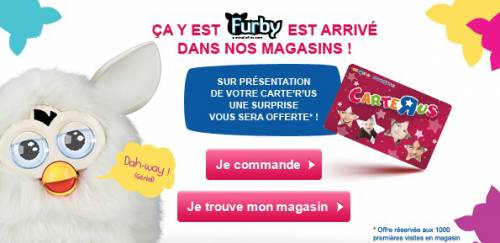 bon plan furby français toys r us suprise offerte