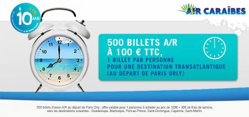 jeu-concours air caraïbes 500 billets à 100? pour les caraïbes par tirage au sort